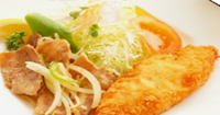 生姜焼き＆ 白身フライ定食